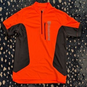 Husqvarna Men's Orange and Black Long Sleeve Tee